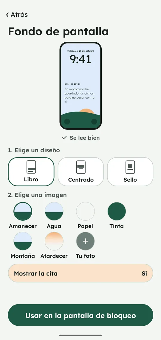 Creador de fondos de pantalla con versículo de Tsafan, con un versículo sobre una ilustración